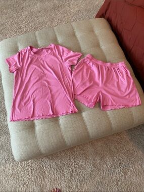 Short Sleeve Pink Pajama Set